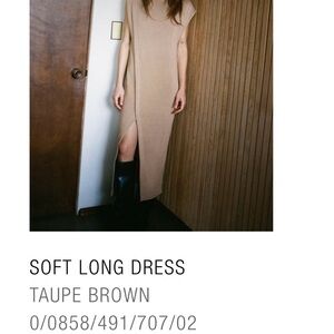 Taupe Brown Soft Long Dress